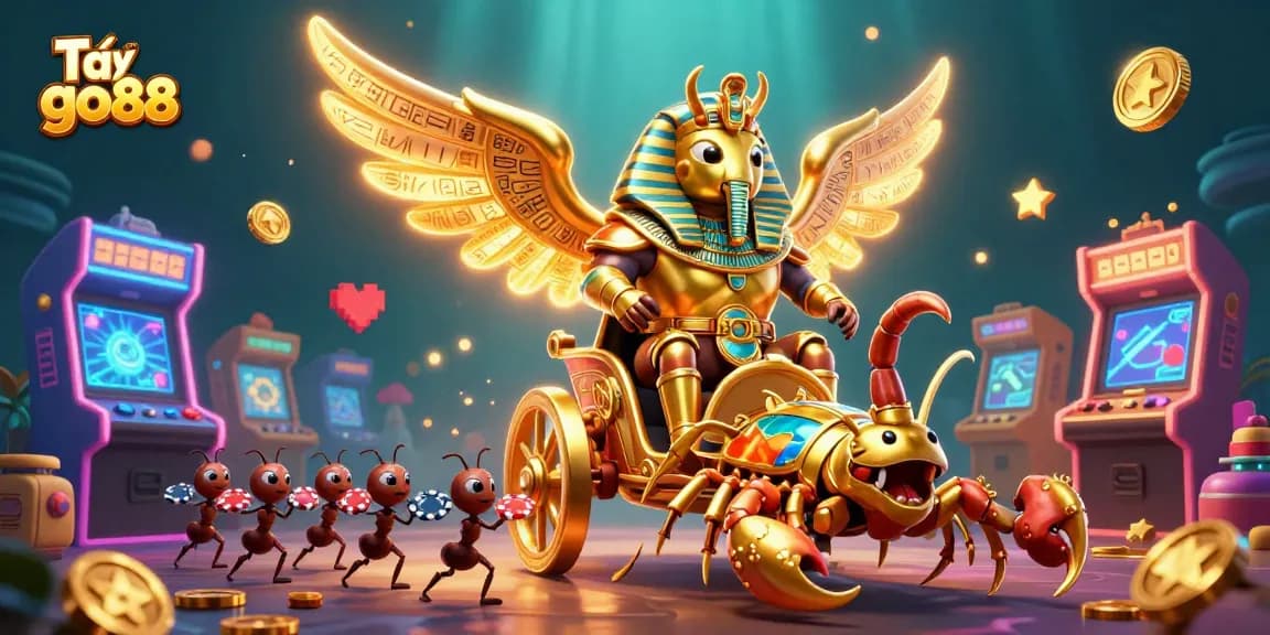 Engage in exhilarating gaming at Tải go88 with vibrant characters and casino-themed elements.