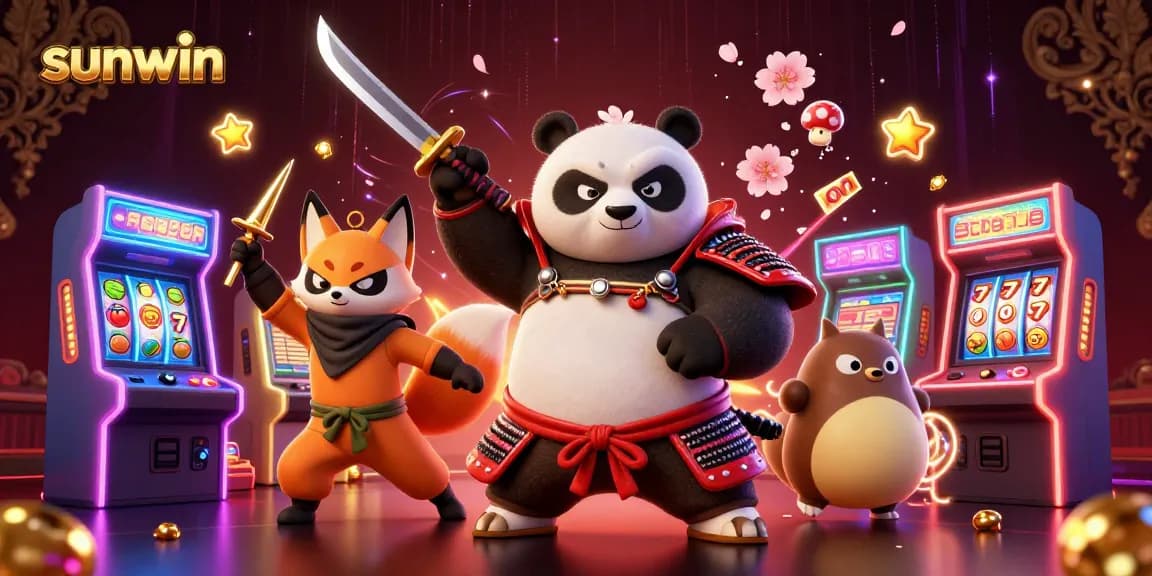 Engage with sunwin's immersive world of slots and action featuring samurai panda and friends.
