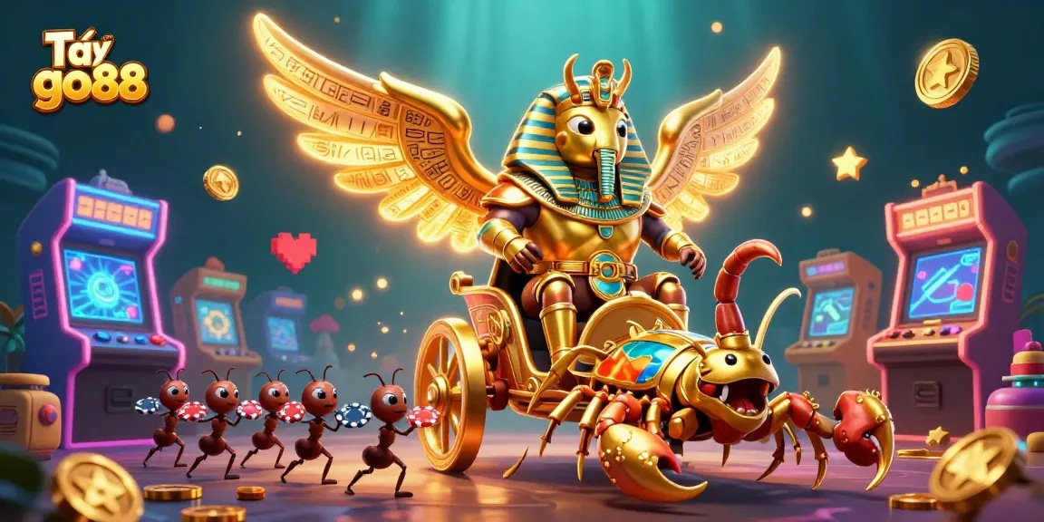 Engage in exhilarating gaming at Tải go88 with vibrant characters and casino-themed elements.