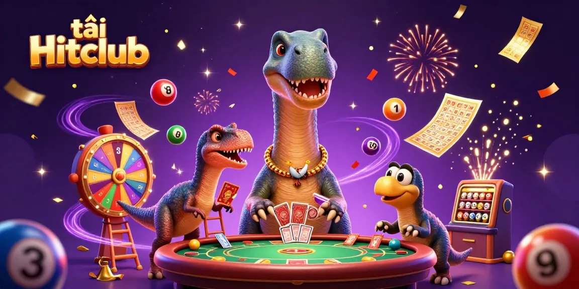 Engage with vibrant gameplay as tải Hitclub brings a dynamic casino scene to life with animated elements.