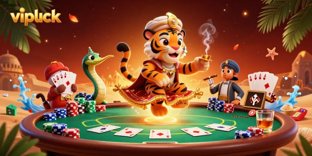 Experience the excitement of vipluck casino with a vibrant Arabian Nights theme and dynamic poker gameplay.