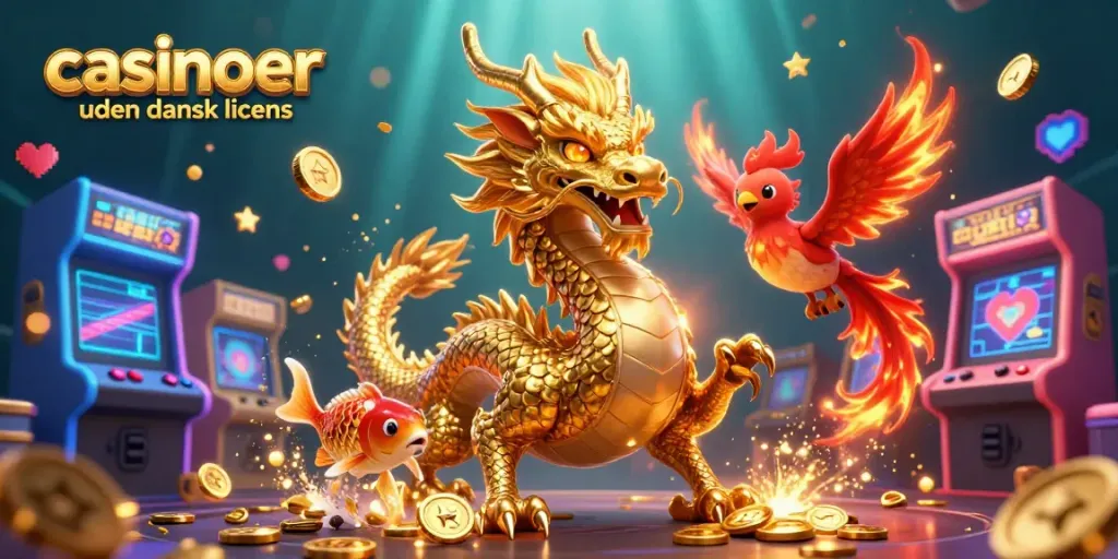 Experience thrilling gameplay at casinoer uden dansk licens with dragons, phoenixes, and coins.