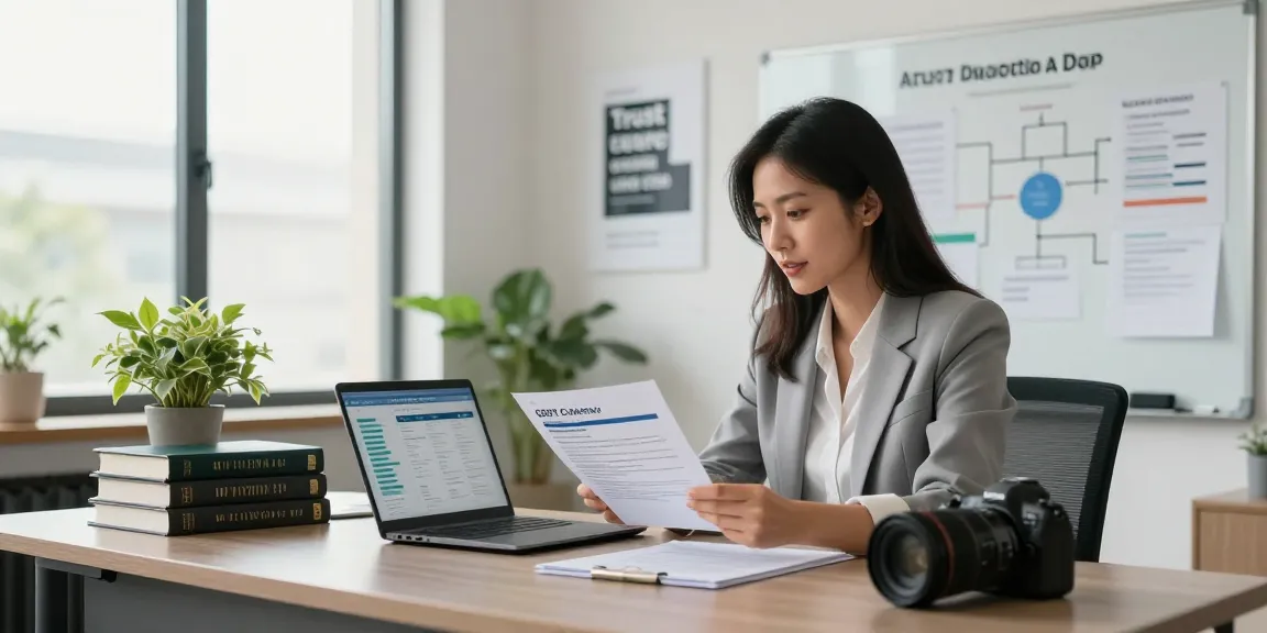Startseite showcasing data protection services in a professional office setting.