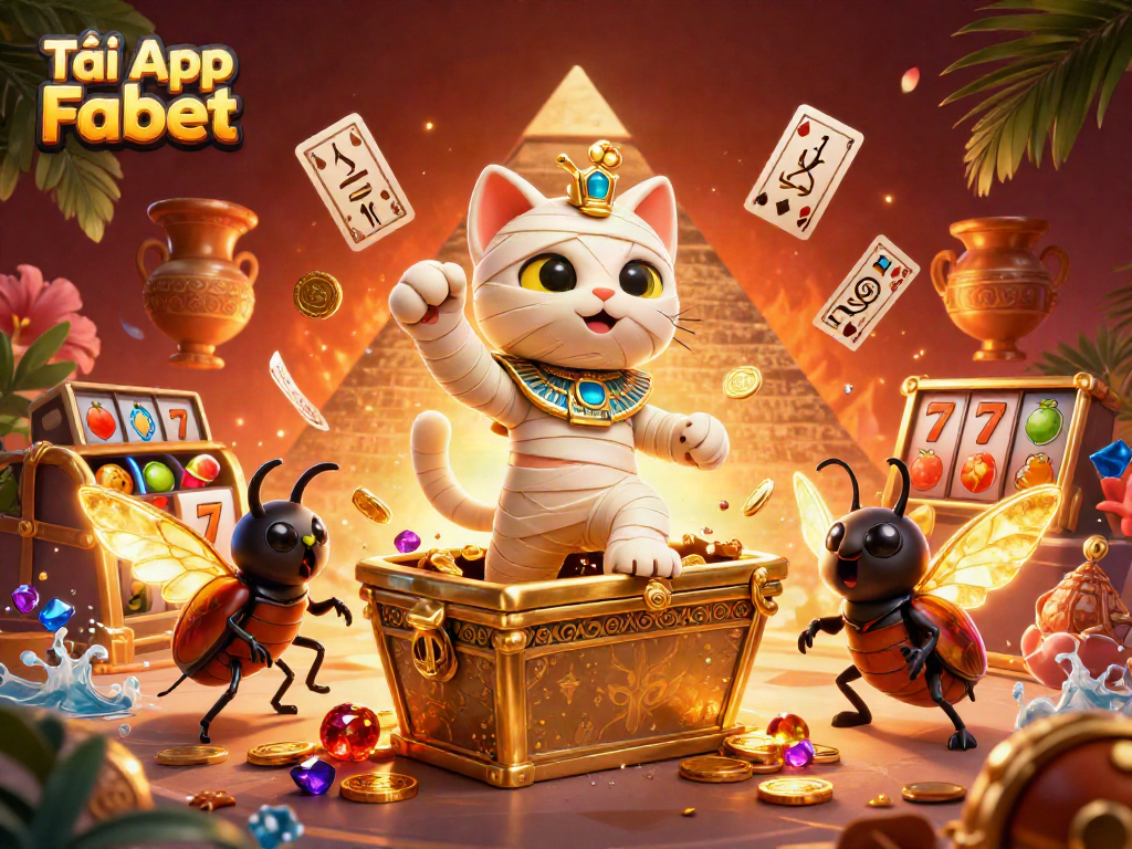 Experience fun gambling action with Tải App Fabet and cartoon characters in a vibrant casino.