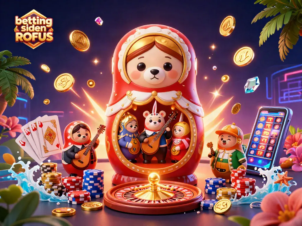 Engage in thrilling betting sider uden ROFUS with colorful characters and casino elements.