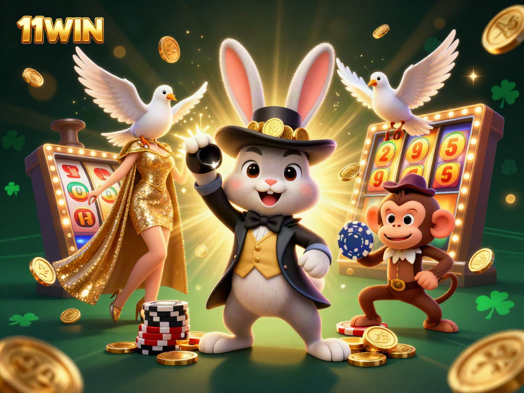 Experience thrilling wins at 11WIN with vibrant 3D casino characters and exciting slot elements