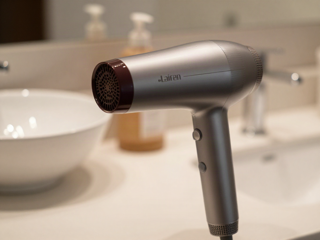 Close-up of the Laifen haartrockner showcasing its elegant design and features.
