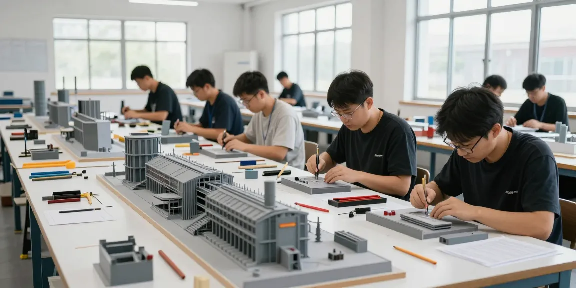 Industrie Modellbau: Präzision in der Modellbau-Werkstatt mit Detailarbeiten an industriellen Modellen.